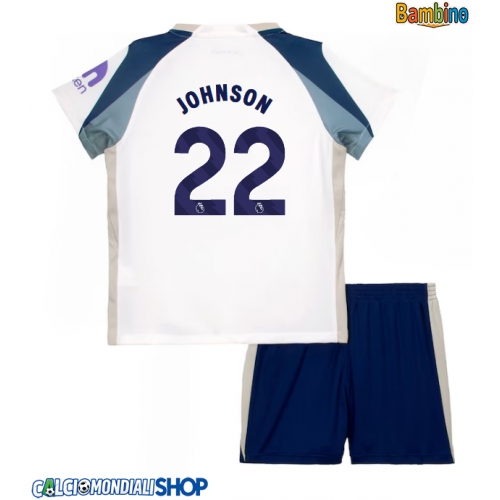 Maglie da calcio Tottenham Hotspur Brennan Johnson #22 Prima Maglia Bambino 2025-26 Manica Corta + Pantaloni corti)